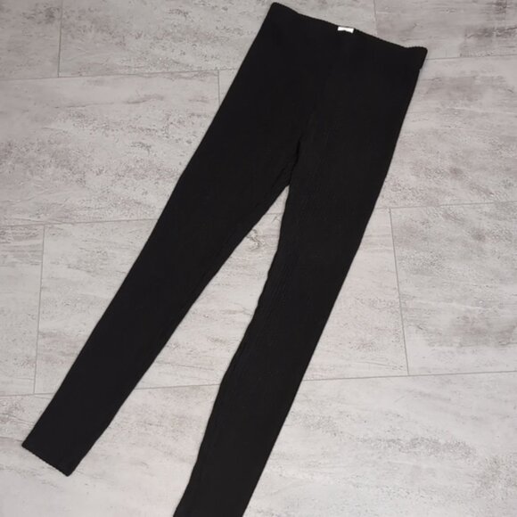 3/$20 Shein Sport Studio Workout Leggings High Stretch Rib Knit Tights Black - Picture 8 of 14